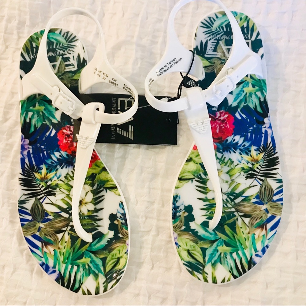 EMPORIO ARMANI PVC flip-flop sandals